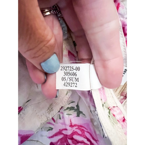 Banana Republic Floral Linen Blazer Size 2 - Picture 7 of 8